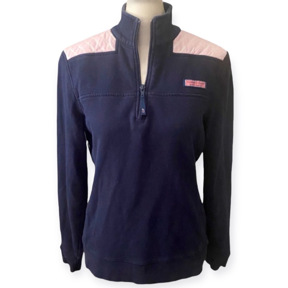 Vineyard Vines Women's Navy Blue & Pink Pullover Sweatshirt size extra small XS - Picture 1 of 11